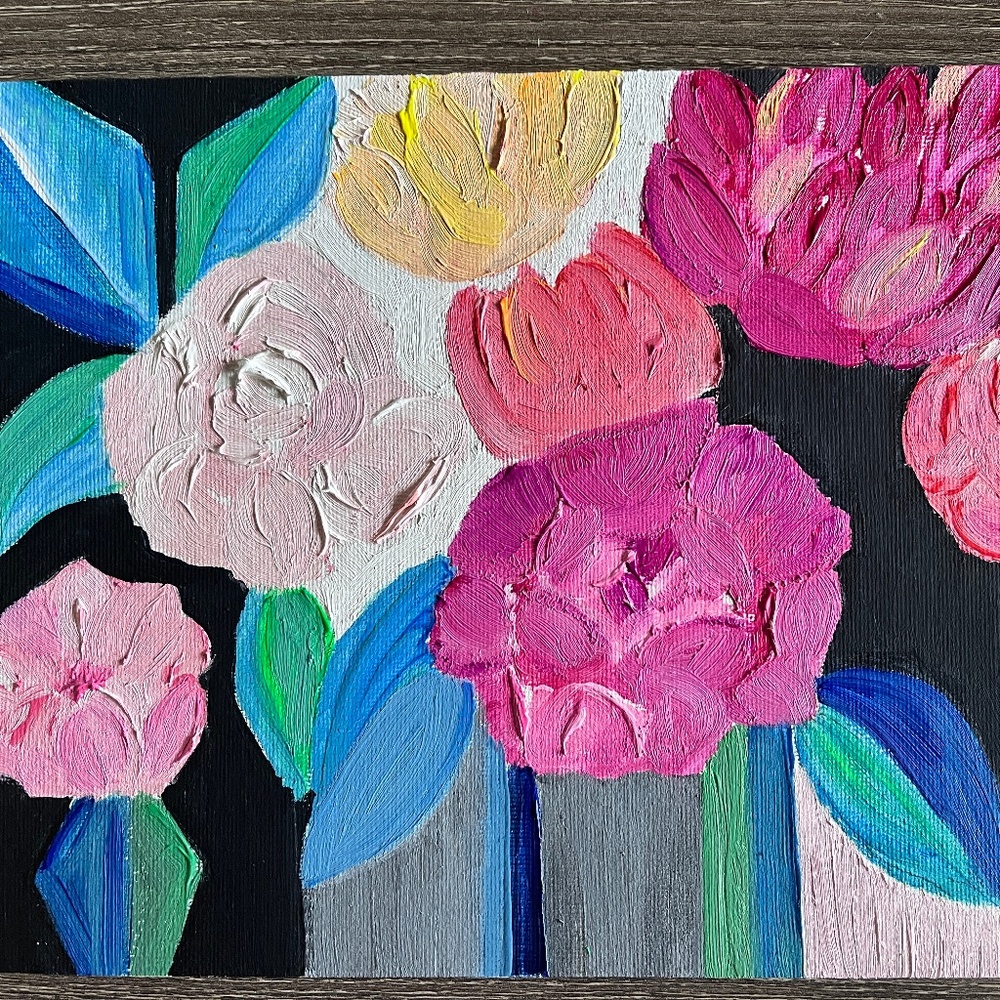 Art by j 8 x 10 abstract flowers
